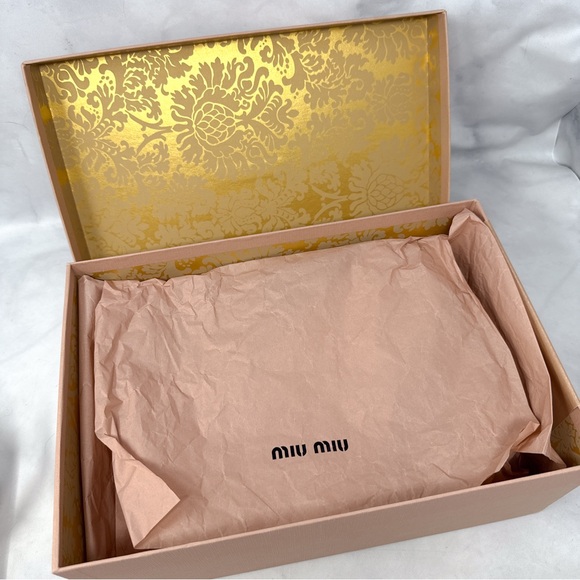 Miu Miu Floral Frill Silk Velvet Button Pointed Toe Kitten Heels Pumps Pink 39 - Picture 13 of 16